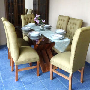 Comedor de madera vidrio