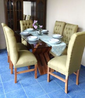 Comedor de madera vidrio
